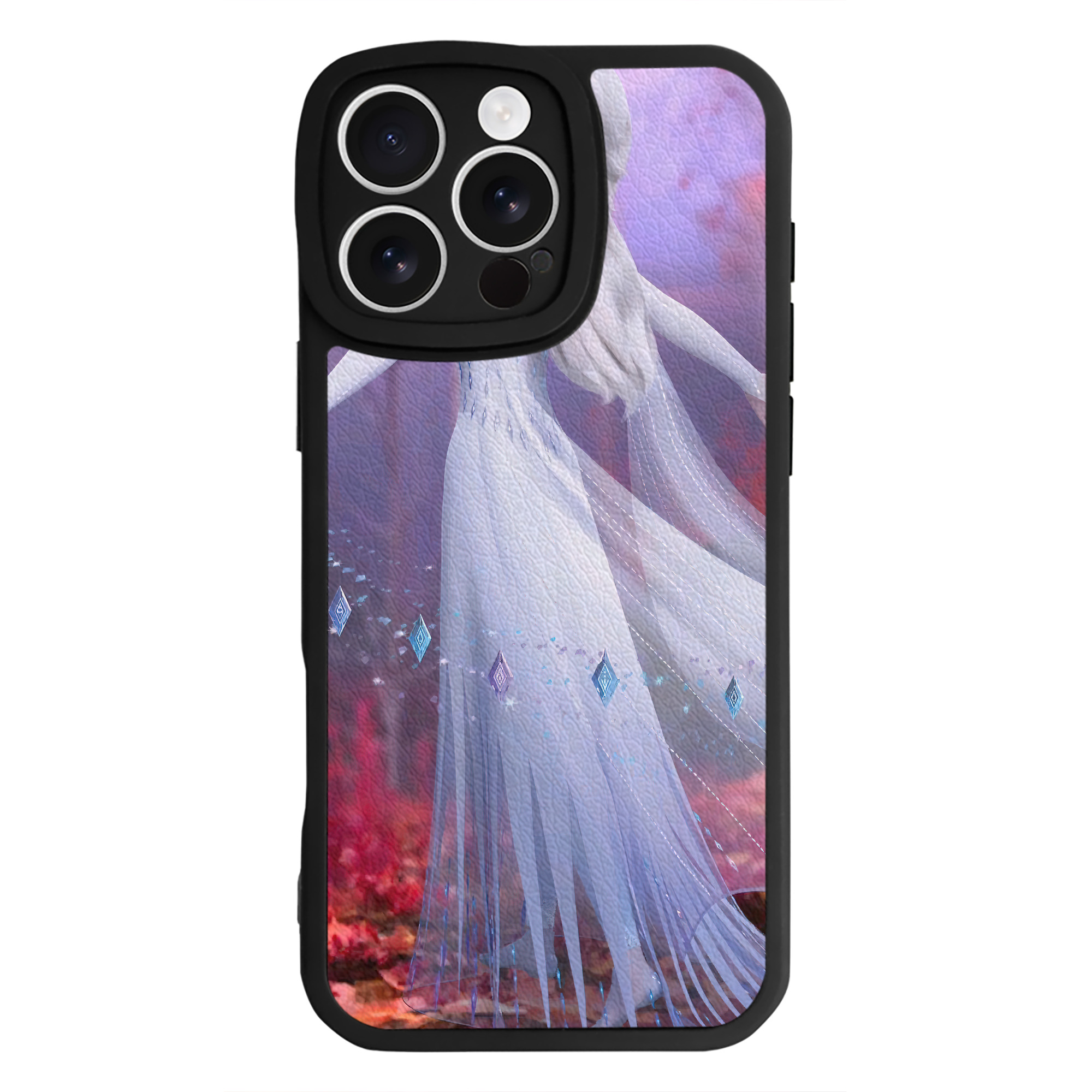 （画像用） アナと雪の女王 アンナ エルサ Frozen Anna Elsa 【iPhone 16シリーズ対応】シリコンスマホケース（レザー調） 材質：シリコン